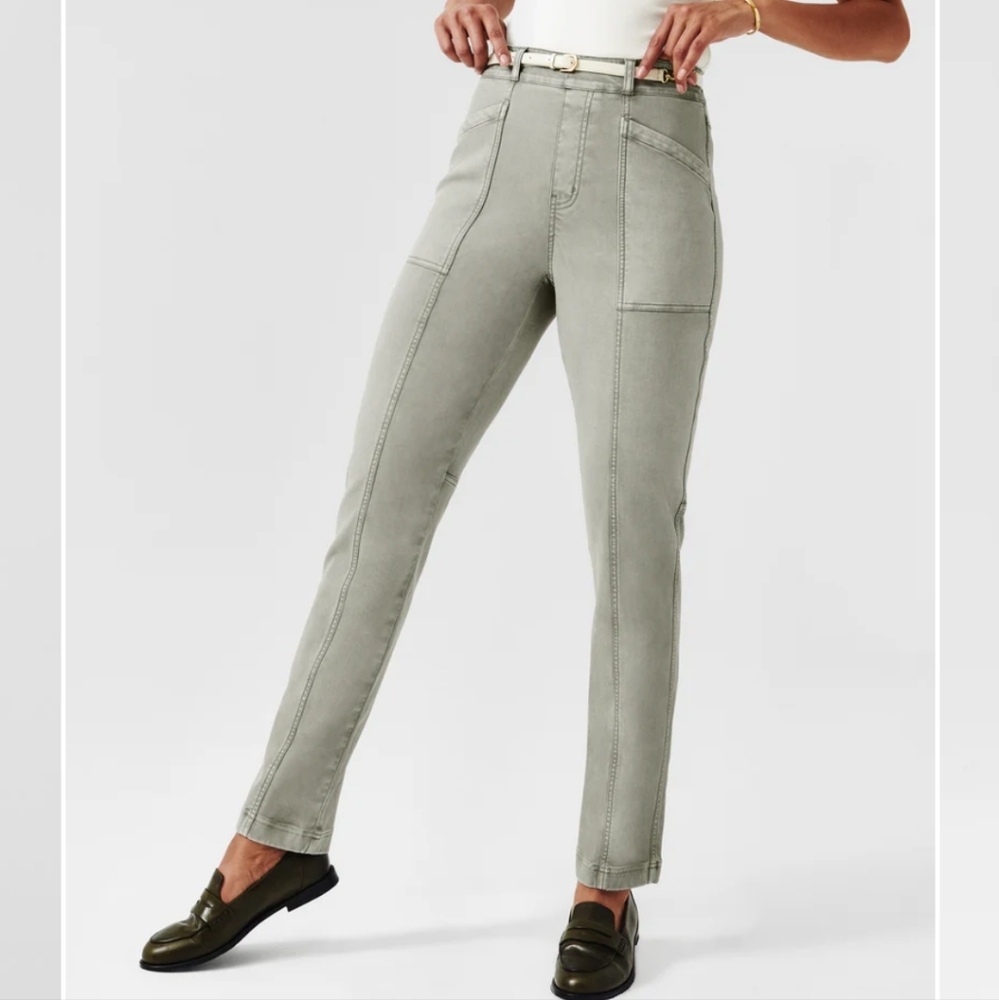 Spanx Stretch Twill Straight Leg Pant xs petite NWT - Picture 3 of 15